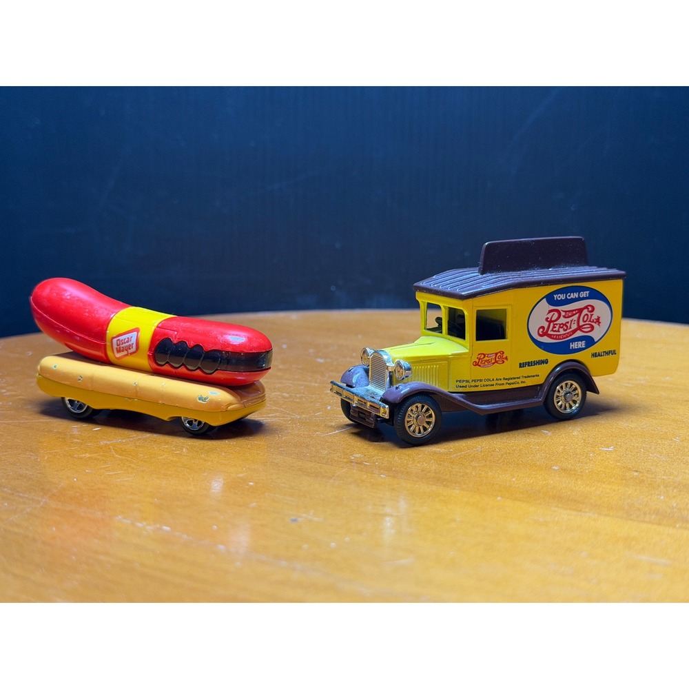 Vintage Hot Wheels Oscar Mayer Wienermobile & Lledo Pepsi-Cola Delivery Truck